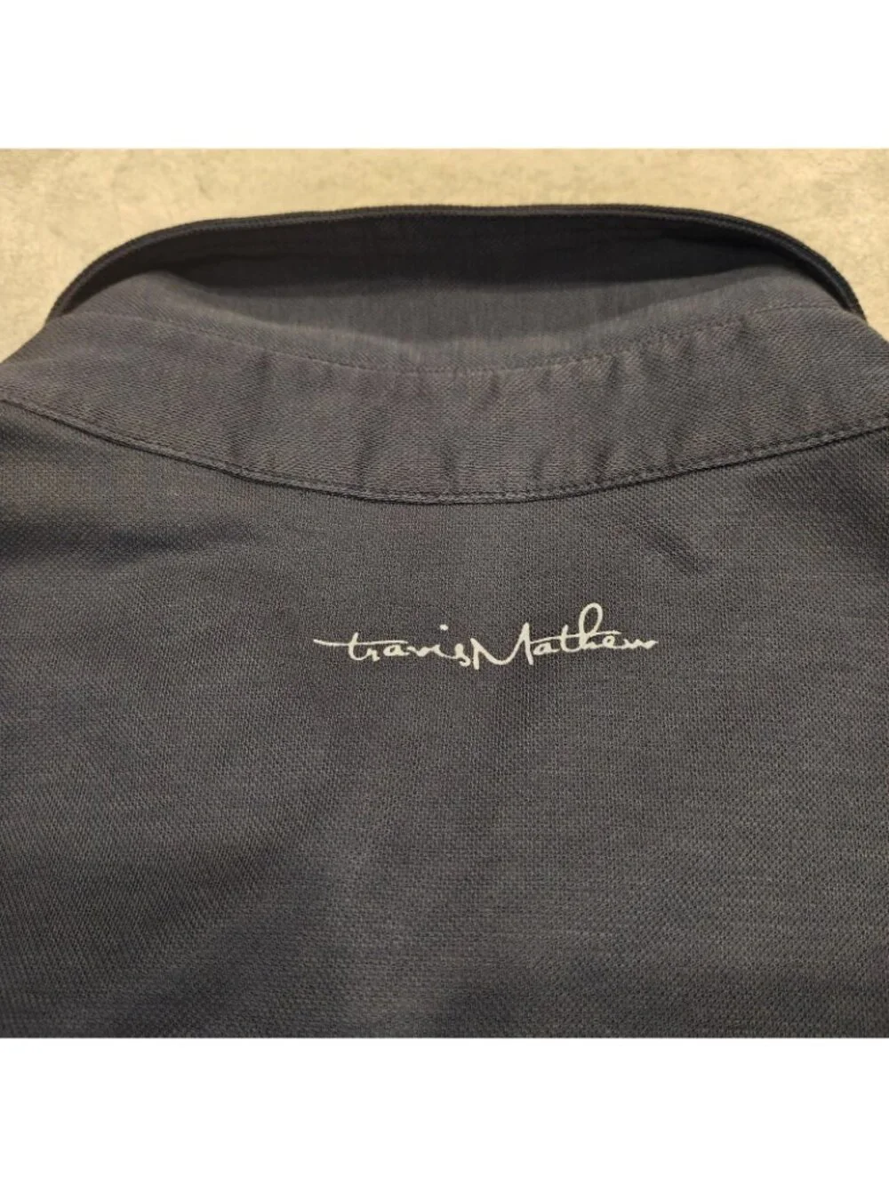 Travis Mathew Royal County Down Golf Club Polo Shirt Mens L Gray Pima Ireland - Picture 5 of 10